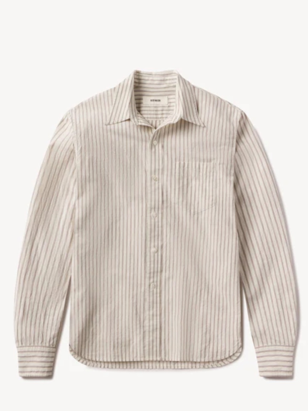 Buck Mason MAINSTAY COTTON SHIRT CHAMOMILE/BROWN STRIPE
L